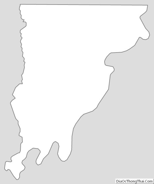 Outline Map of Wabash County, Illinois