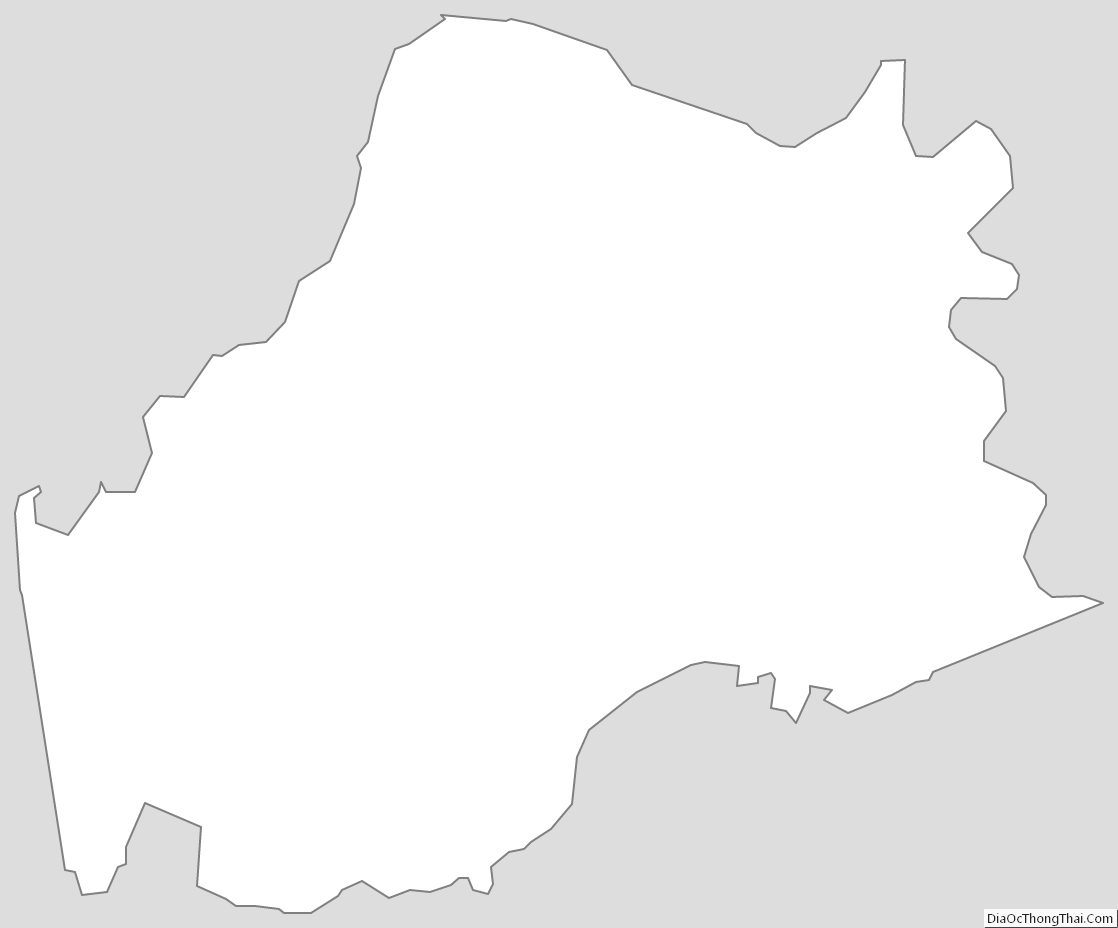 Outline Map of Anderson County, Kentucky