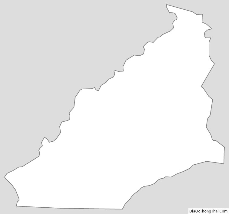 Outline Map of Bell County, Kentucky