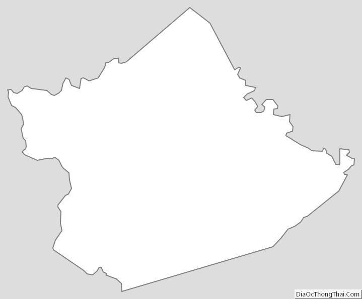 Outline Map of Bourbon County, Kentucky