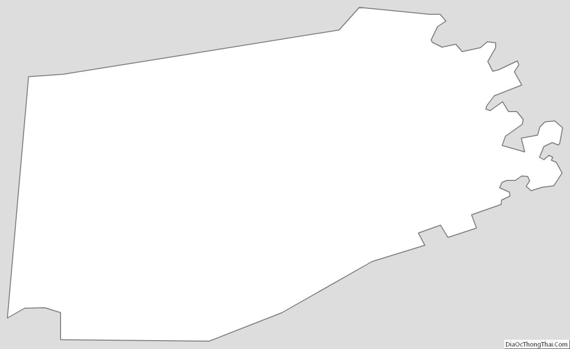 Outline Map of Boyle County, Kentucky