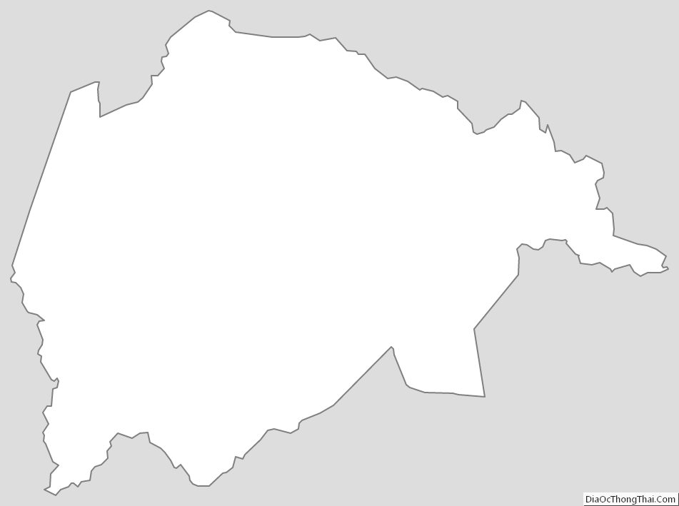 Outline Map of Breathitt County, Kentucky
