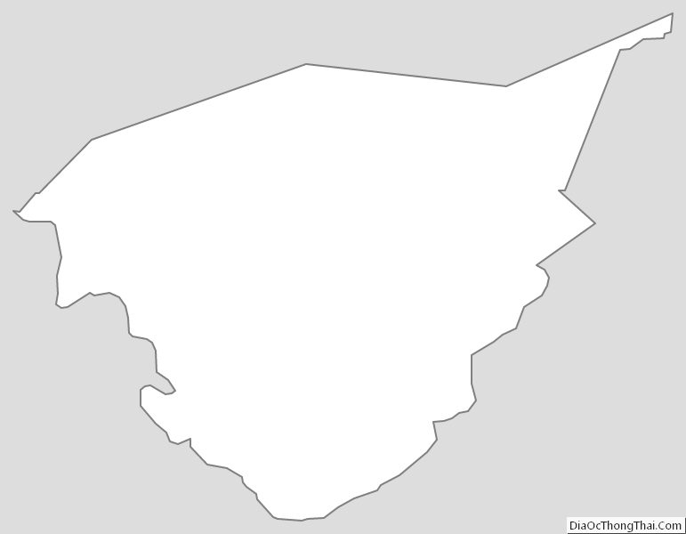 Outline Map of Bullitt County, Kentucky