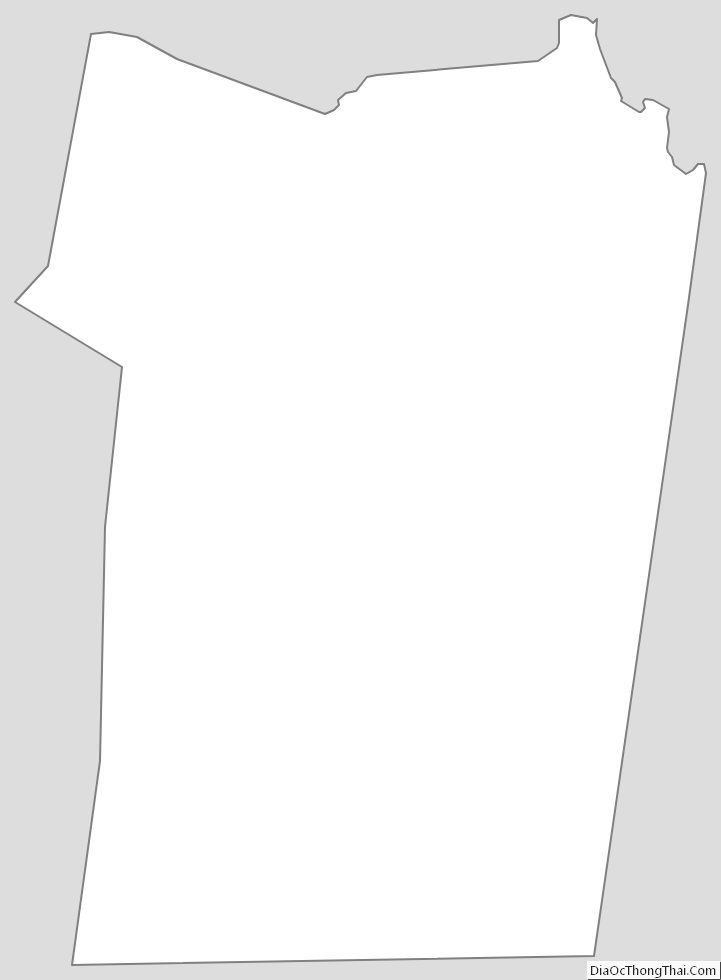 Outline Map of Christian County, Kentucky
