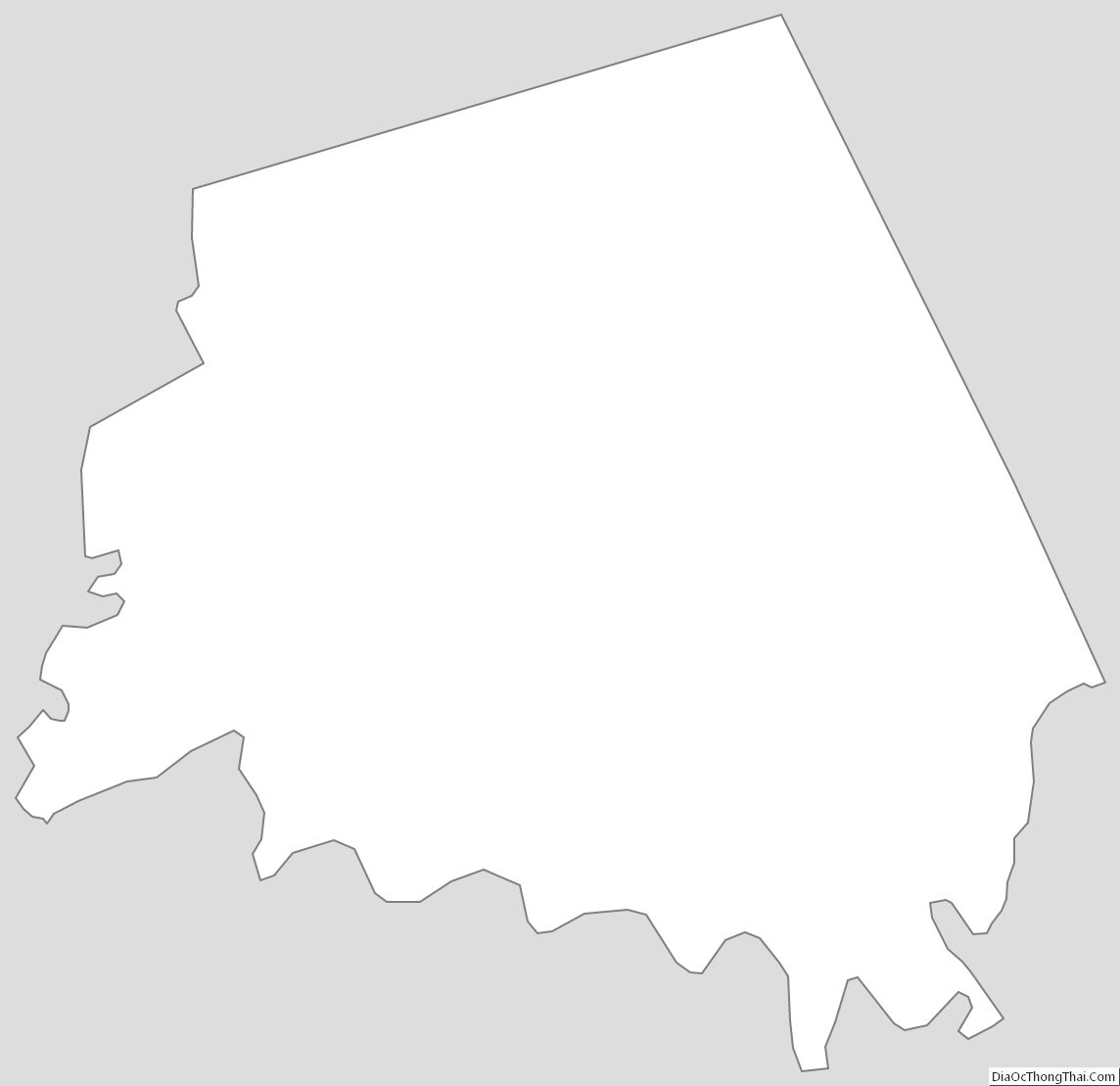 Outline Map of Clark County, Kentucky