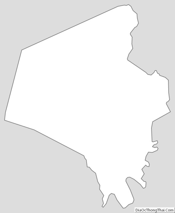 Outline Map of Fayette County, Kentucky