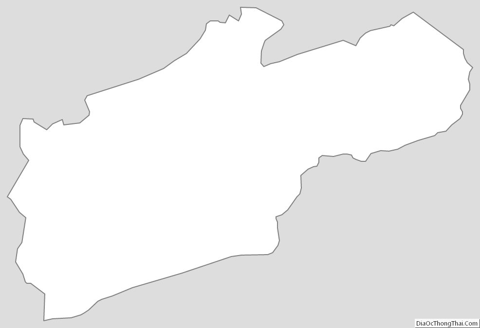 Outline Map of Harlan County, Kentucky