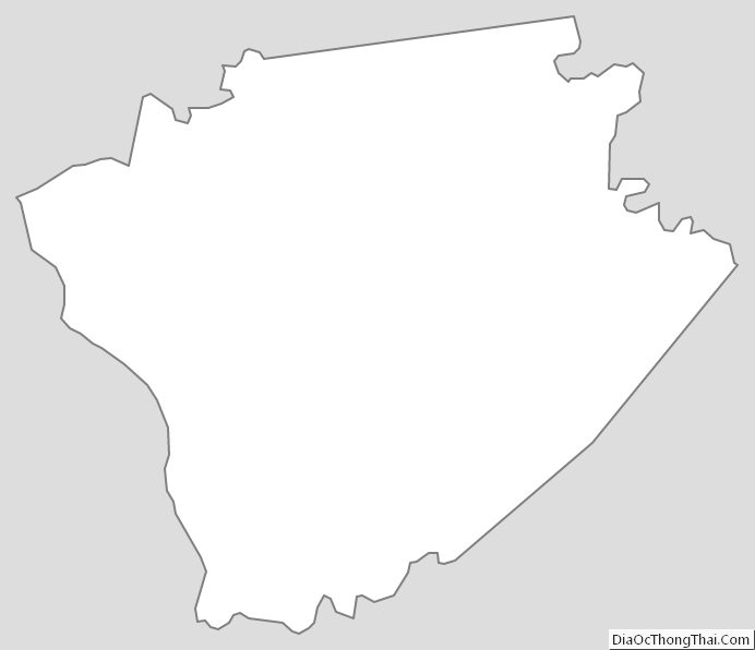Outline Map of Harrison County, Kentucky
