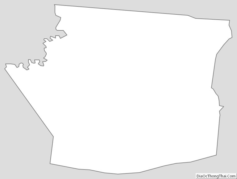 Outline Map of Hart County, Kentucky