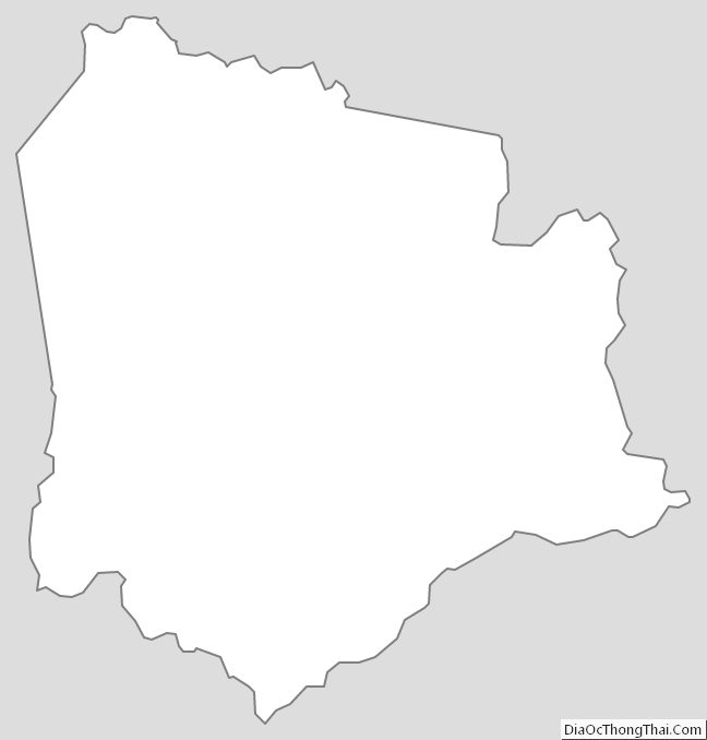 Outline Map of Knott County, Kentucky