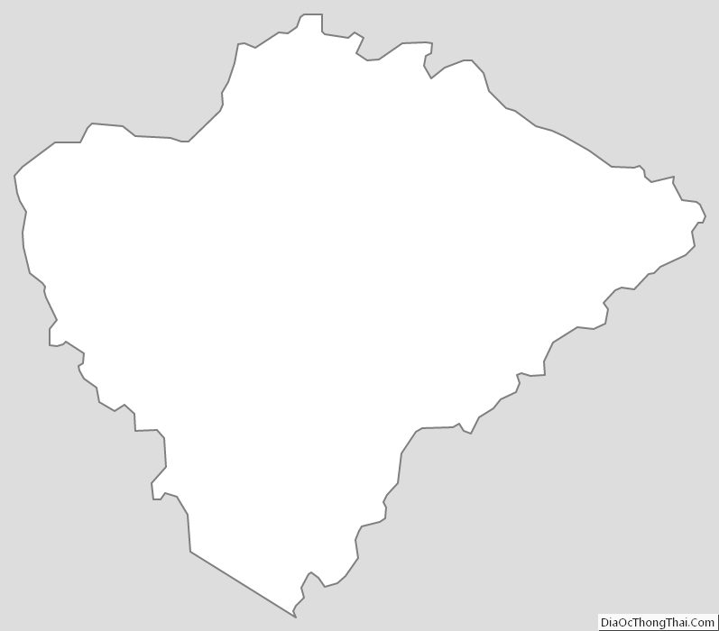 Outline Map of Knox County, Kentucky