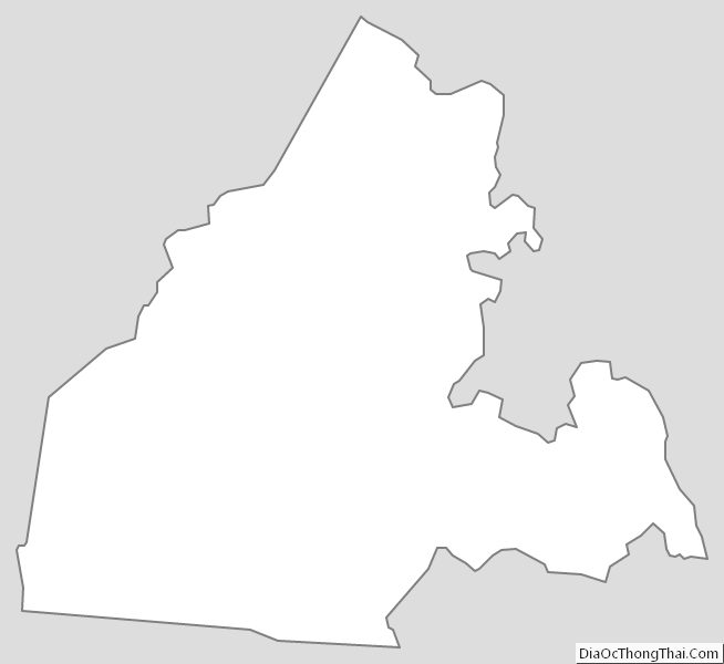 Outline Map of Larue County, Kentucky