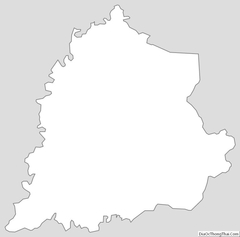 Outline Map of Laurel County, Kentucky