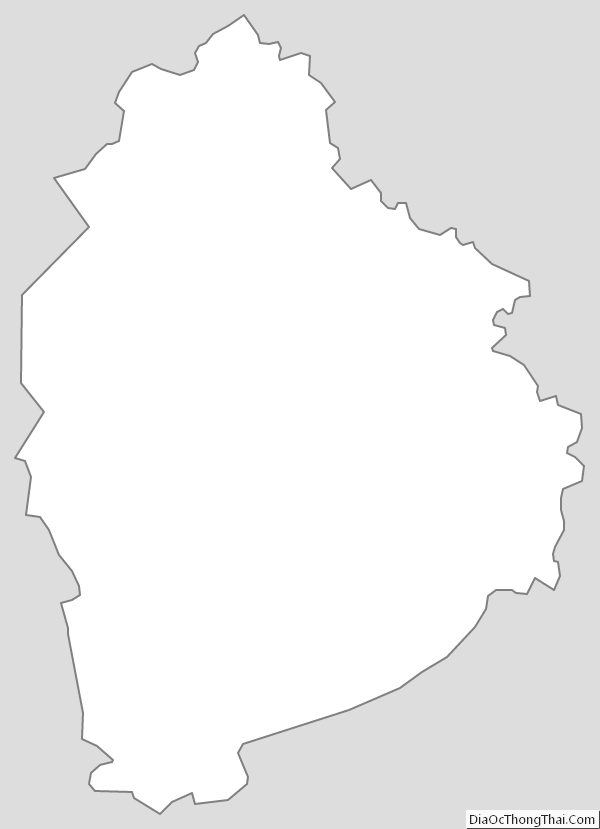 Outline Map of Leslie County, Kentucky