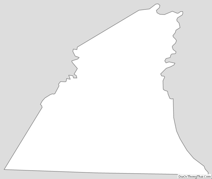 Outline Map of McCreary County, Kentucky