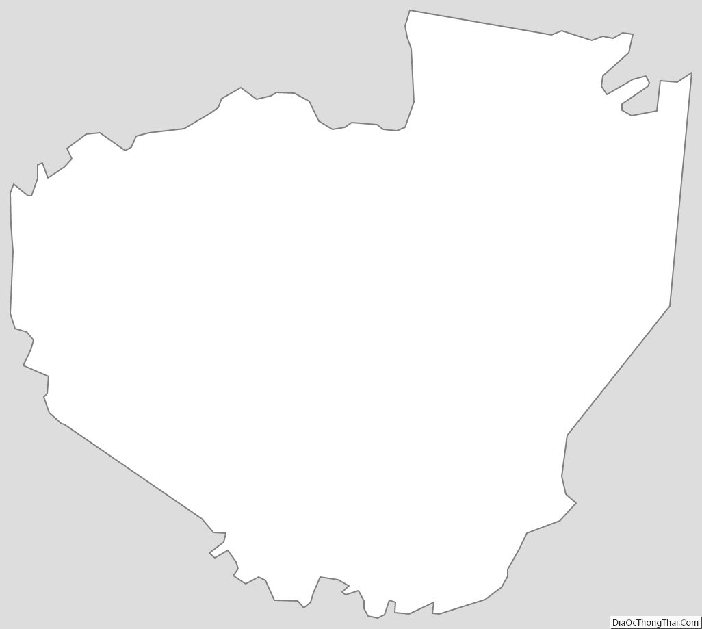 Outline Map of Menifee County, Kentucky