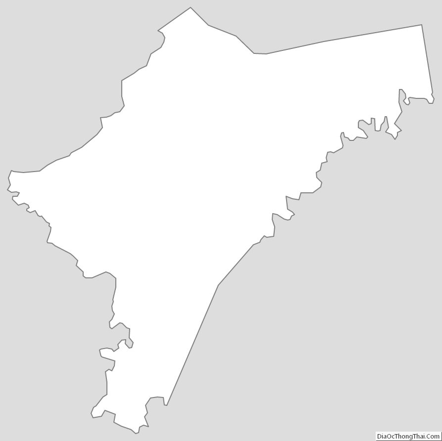 Outline Map of Nelson County, Kentucky