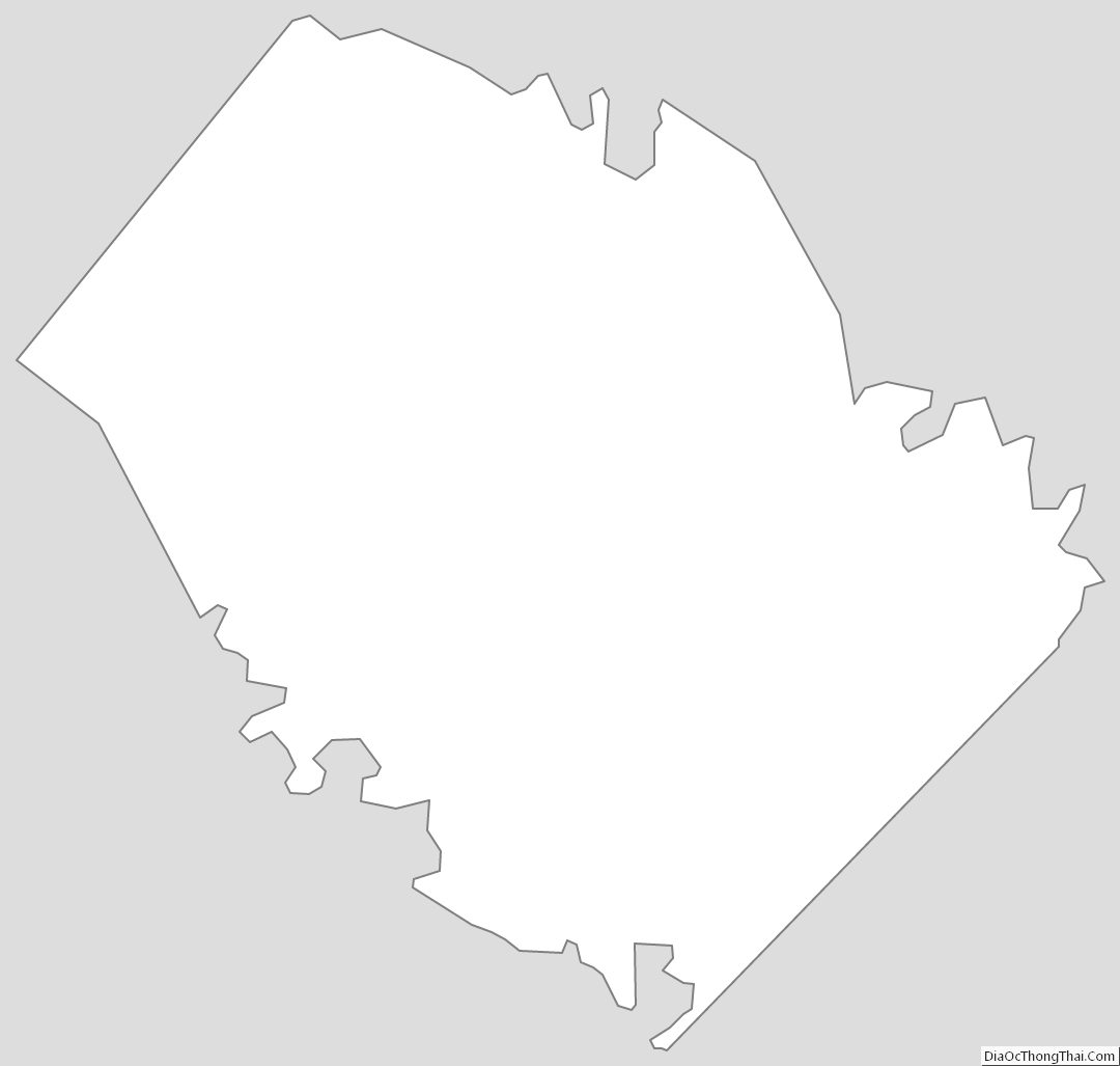 Outline Map of Nicholas County, Kentucky