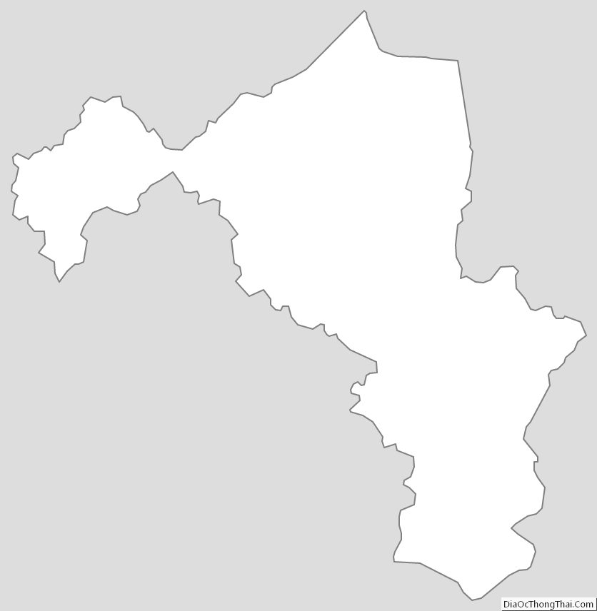 Outline Map of Perry County, Kentucky