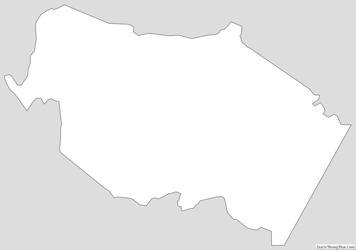 Outline Map of Powell County, Kentucky