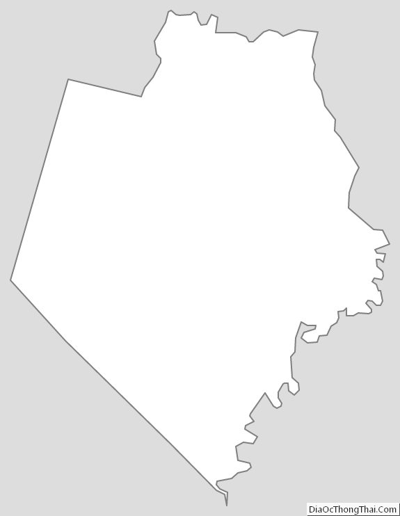 Outline Map of Rockcastle County, Kentucky