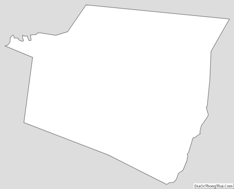 Outline Map of Shelby County, Kentucky
