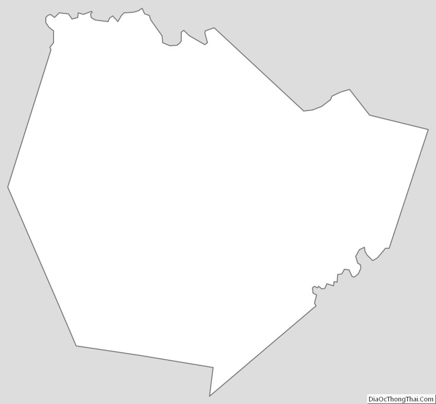 Outline Map of Warren County, Kentucky