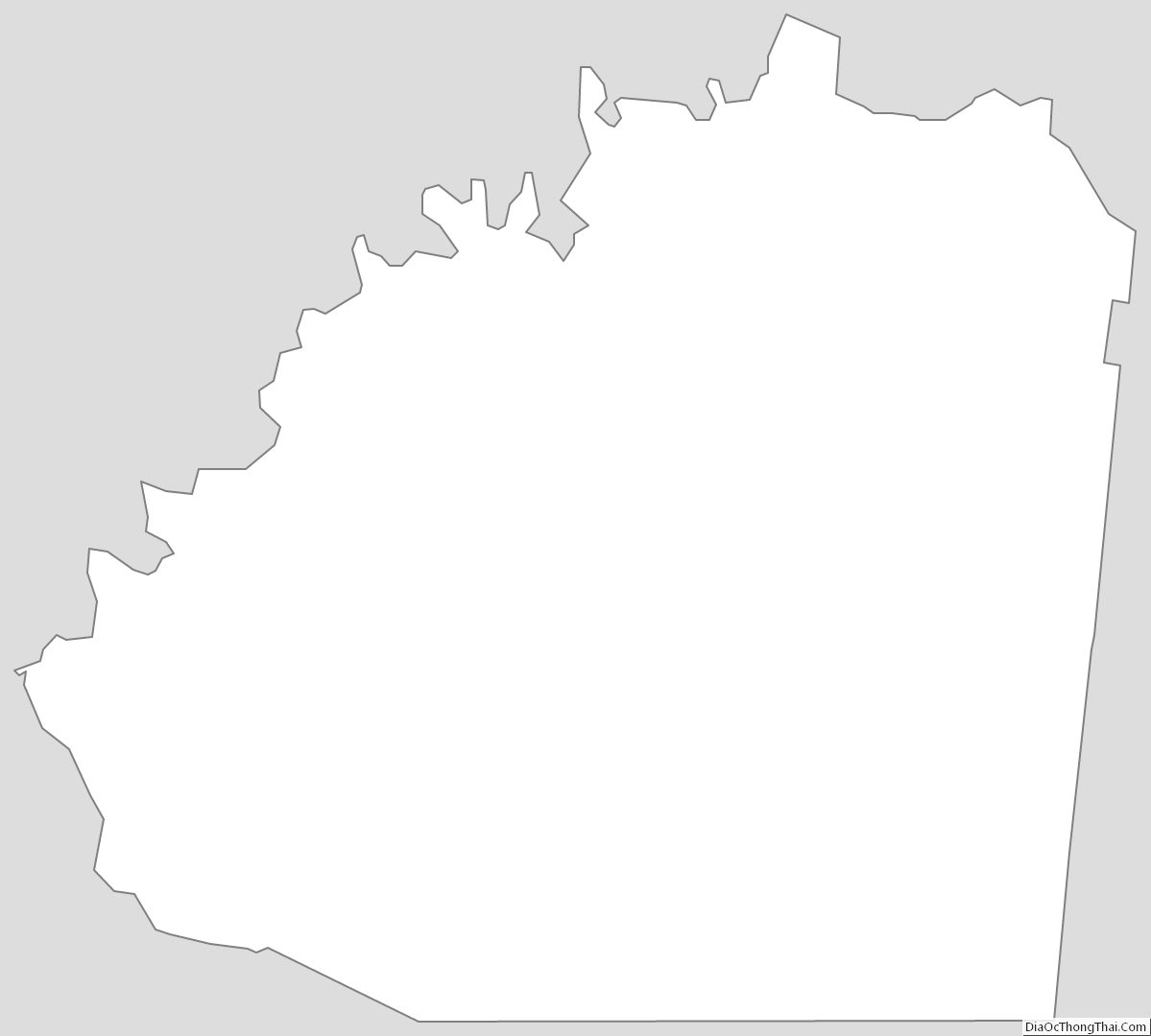Outline Map of Washington County, Kentucky