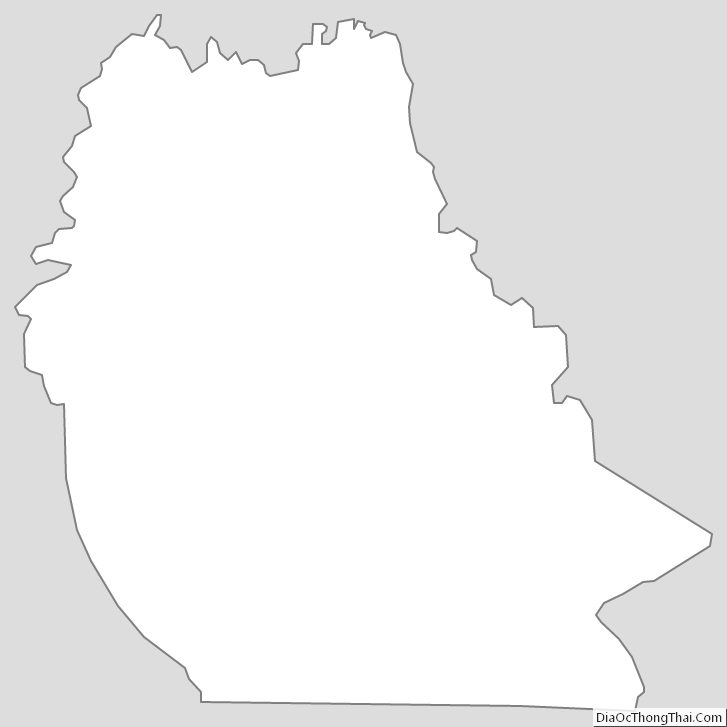 Outline Map of Whitley County, Kentucky