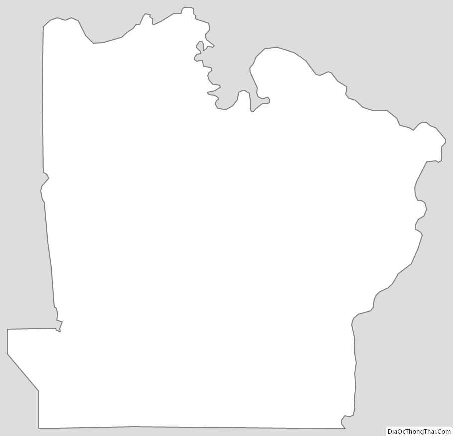 Outline Map of Avoyelles Parish, Louisiana