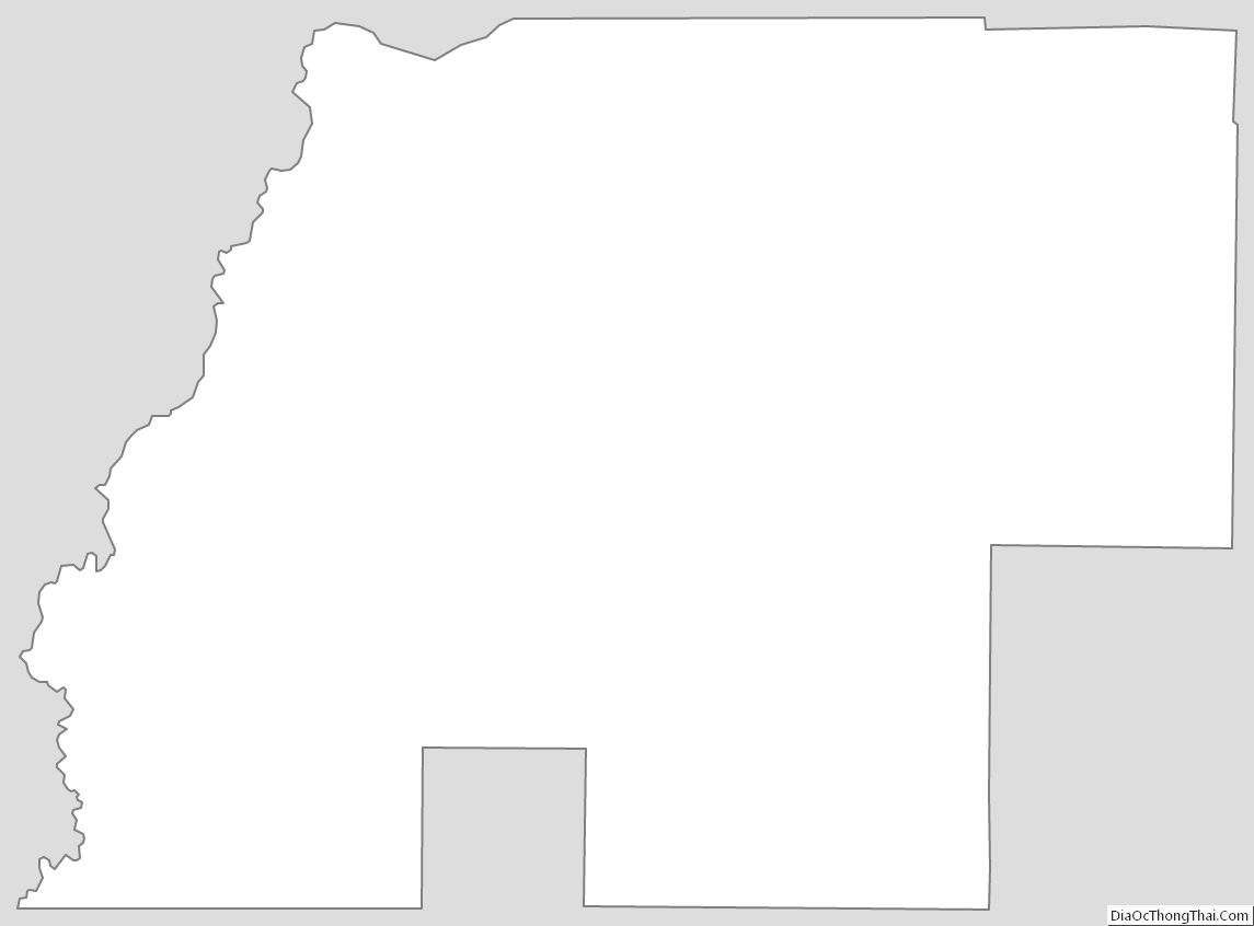 Outline Map of Beauregard Parish, Louisiana