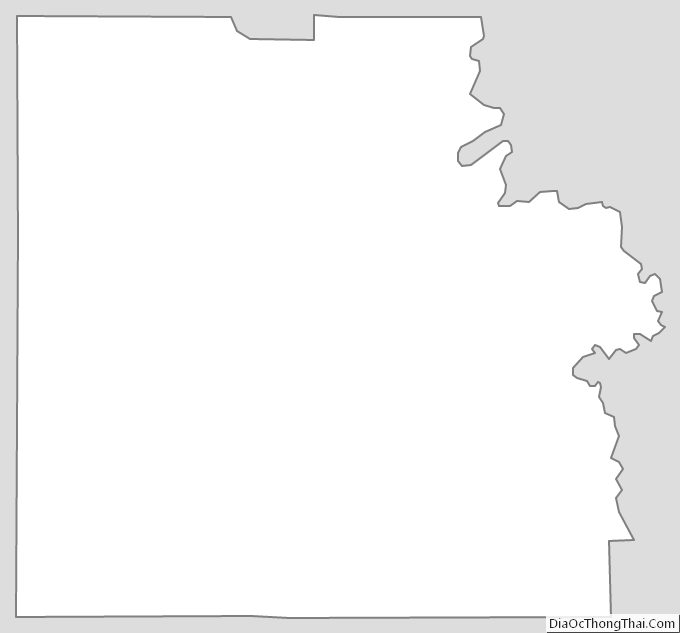 Outline Map of Caldwell Parish, Louisiana