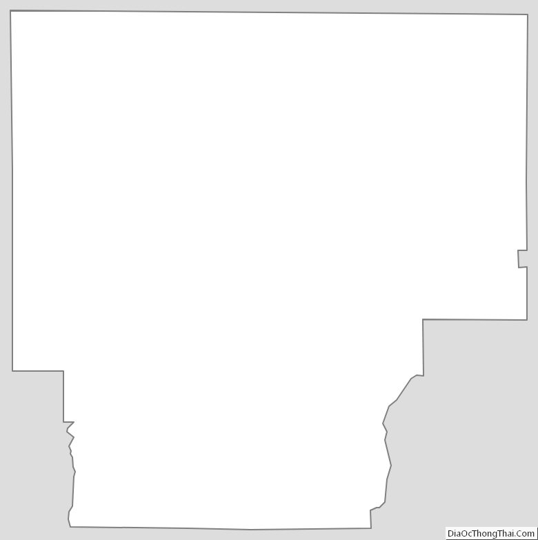 Outline Map of Claiborne Parish, Louisiana