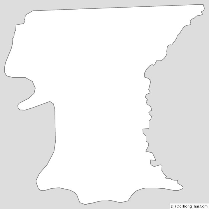 Outline Map of East Baton Rouge Parish, Louisiana