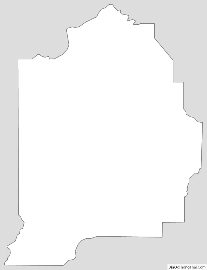 Outline Map of Evangeline Parish, Louisiana