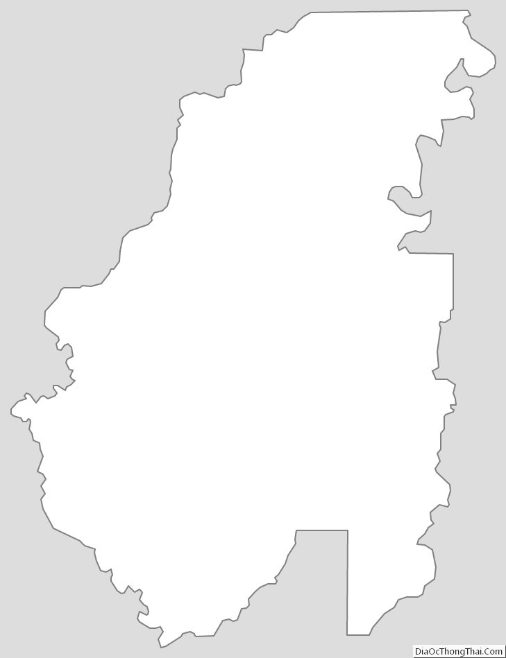 Outline Map of Franklin Parish, Louisiana