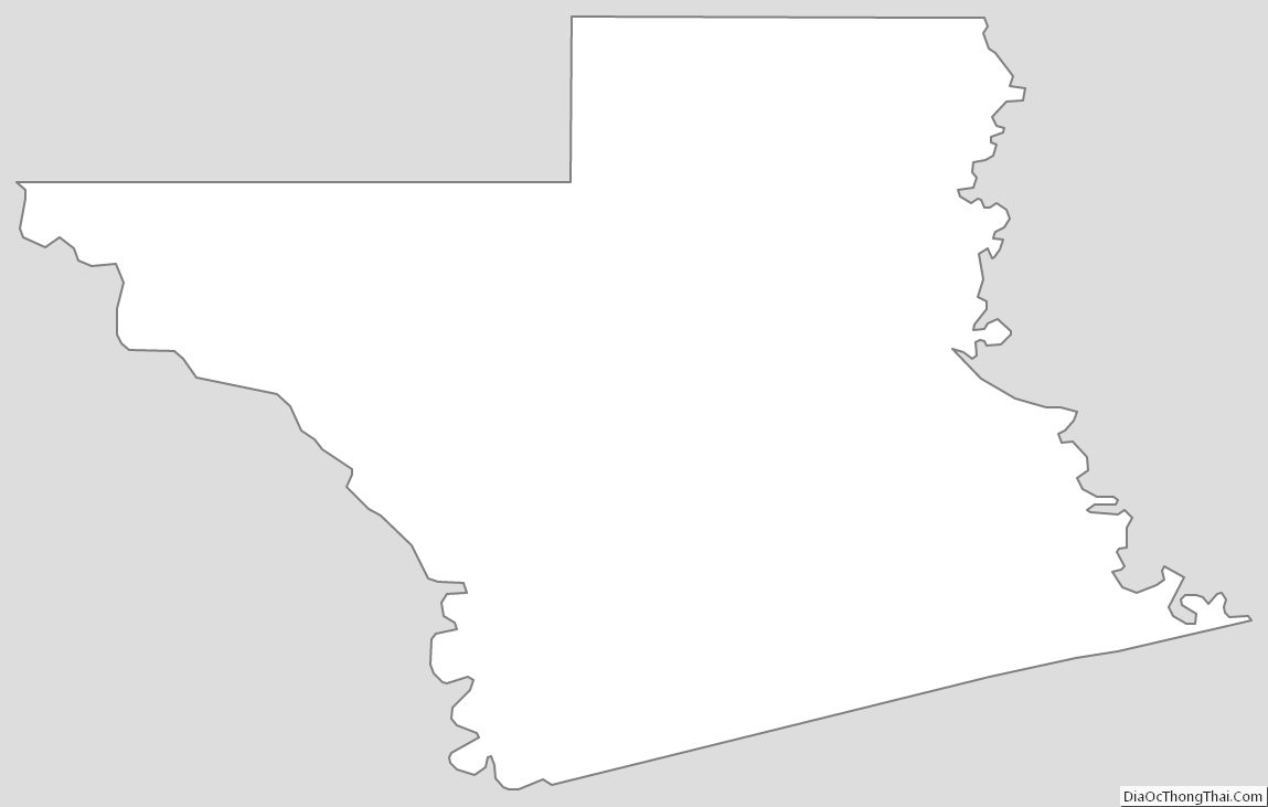 Outline Map of Grant Parish, Louisiana