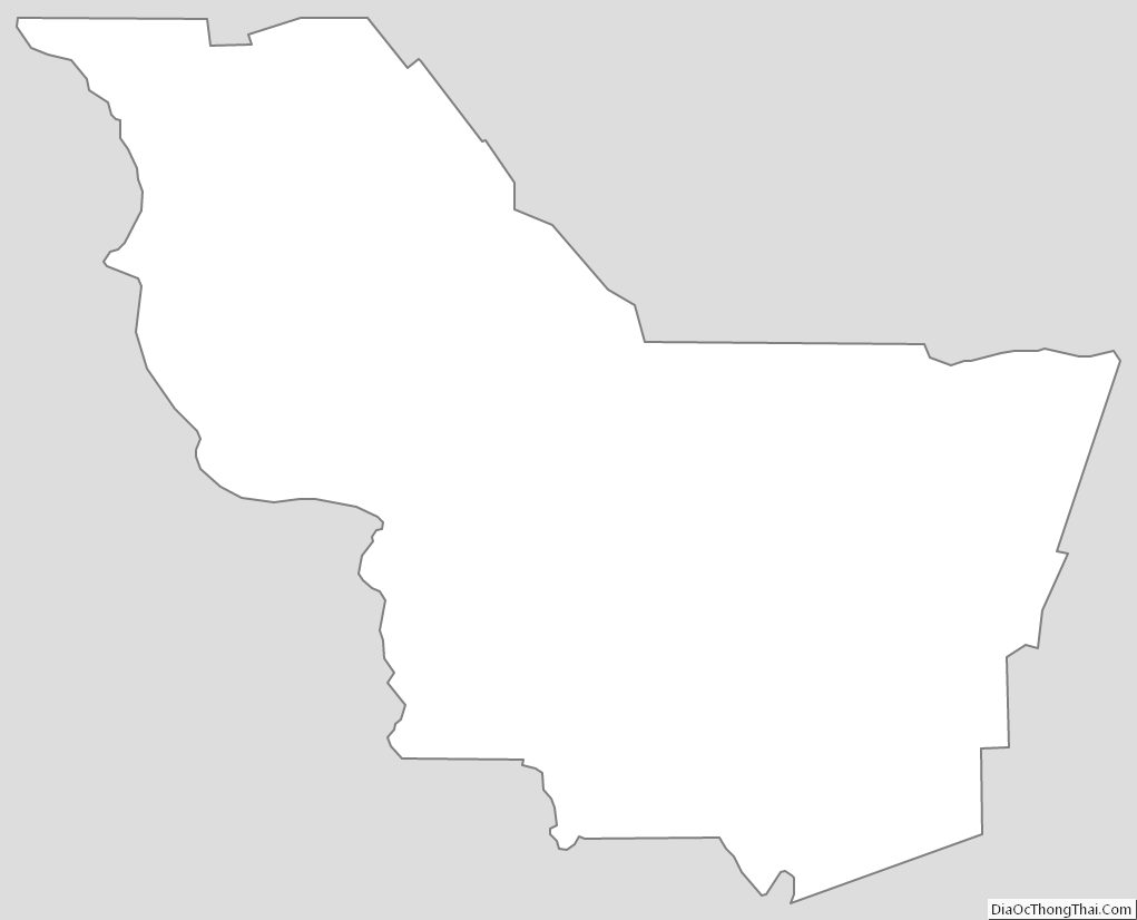 Outline Map of Iberville Parish, Louisiana