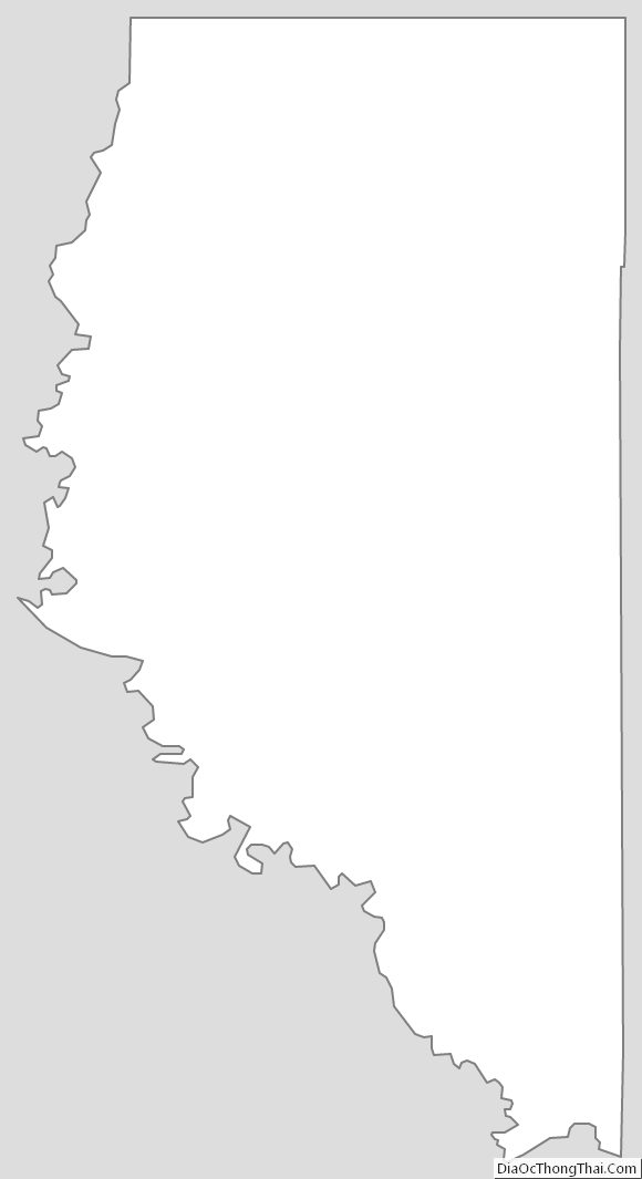 Outline Map of La Salle Parish, Louisiana