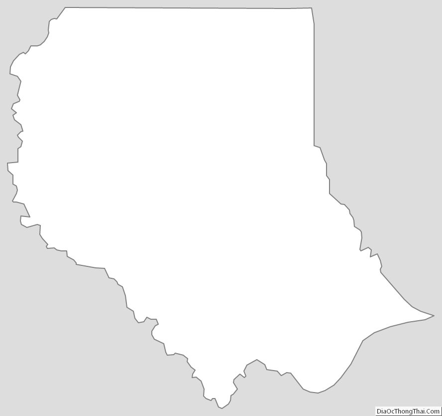 Outline Map of Livingston Parish, Louisiana