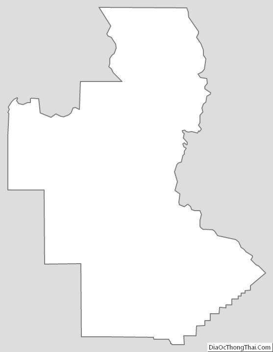 Outline Map of Natchitoches Parish, Louisiana