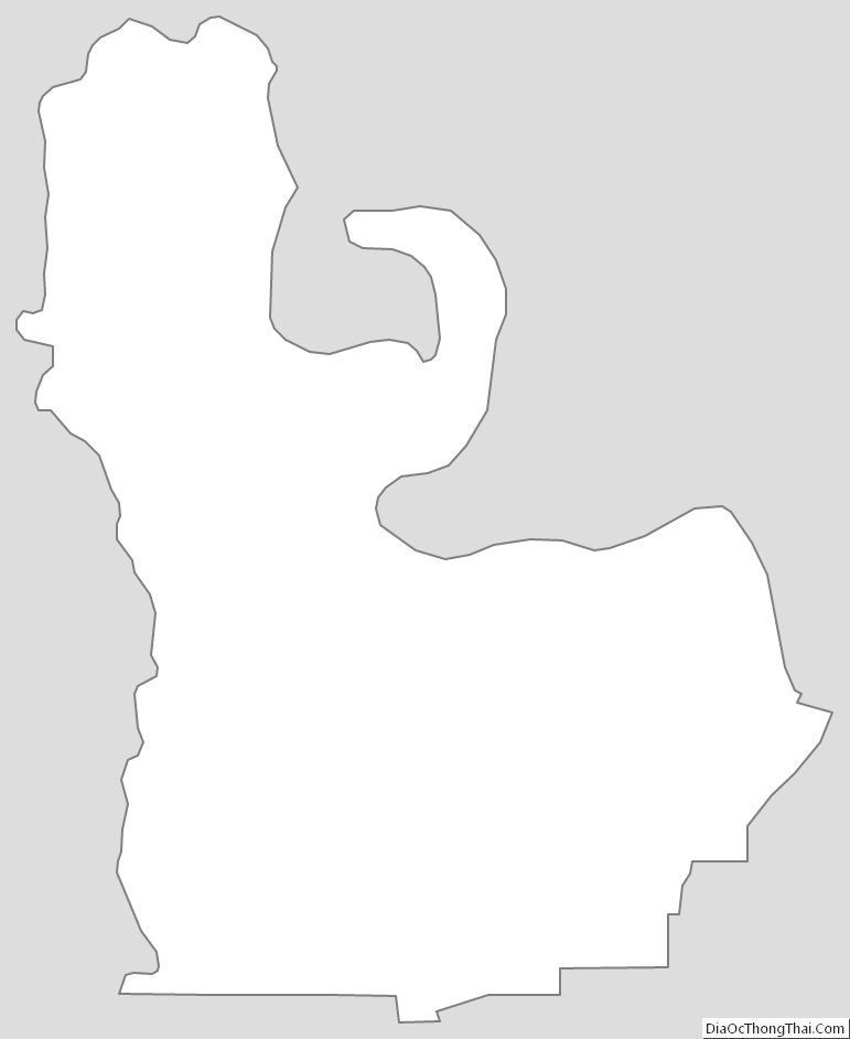 Outline Map of Pointe Coupee Parish, Louisiana