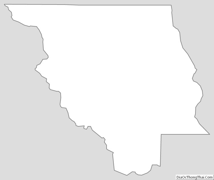 Outline Map of Red River Parish, Louisiana