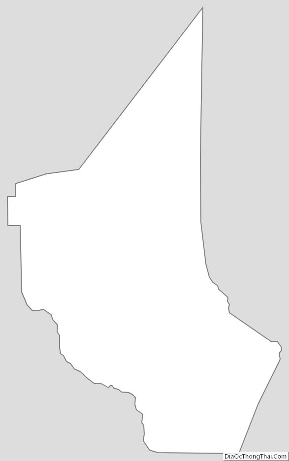 Outline Map of St. Charles Parish, Louisiana
