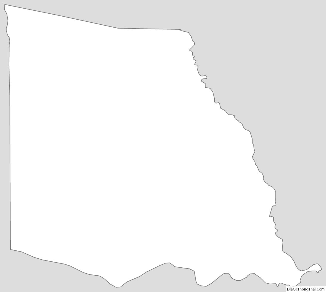 Outline Map of Saint Tammany Parish, Louisiana