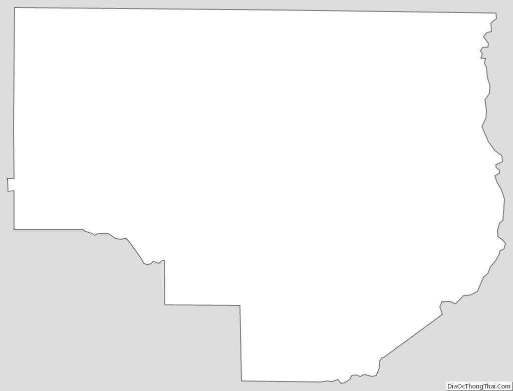Outline Map of Union Parish, Louisiana
