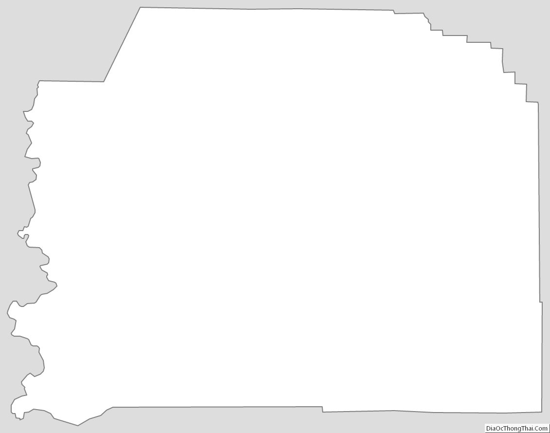 Outline Map of Vernon Parish, Louisiana