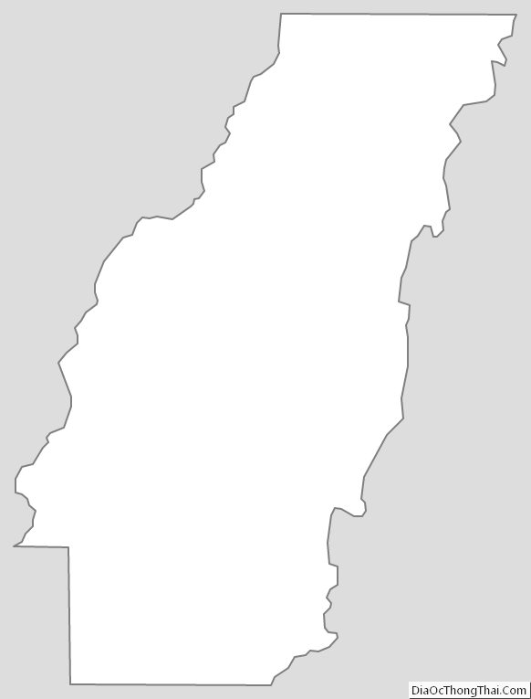Outline Map of West Carroll Parish, Louisiana