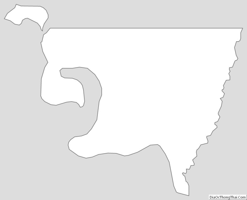 Outline Map of West Feliciana Parish, Louisiana
