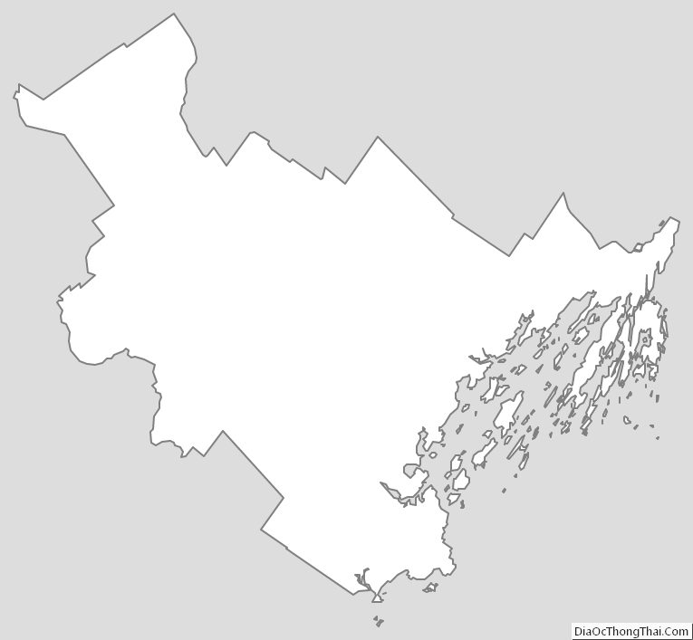 Outline Map of Cumberland County, Maine